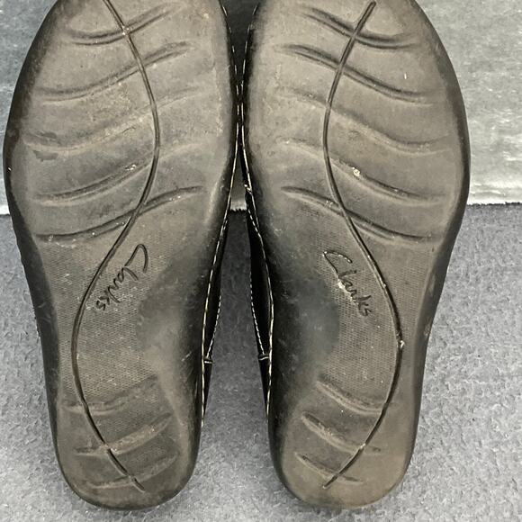 Clarks Collection Ashland Spin Black Leather Comfort Walking Loafer Women 7 - Picture 10 of 11